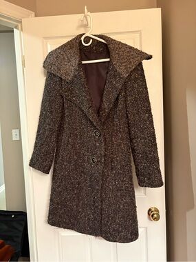 Mallia Alpaca Wool Women's Textured Bouclé Coat